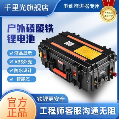 電動推進(jìn)器鋰電池12V大容量船外機(jī)磷酸鐵鋰電瓶戶外防水大功率24V