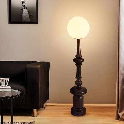 意大利復(fù)古羅馬柱落地?zé)粼O(shè)計(jì)師客廳沙發(fā)旁裝飾燈臥室床頭立式臺燈