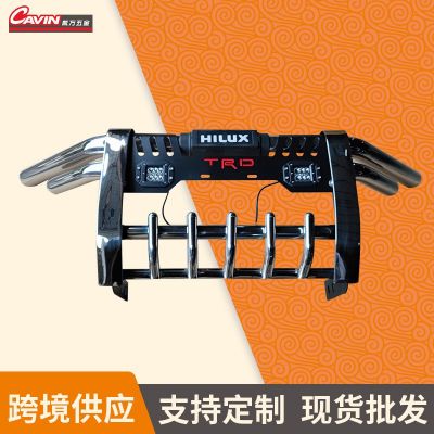 跨境越野車帶燈保險杠皮卡車優(yōu)雅前杠 廠家供應改裝配件防撞前杠