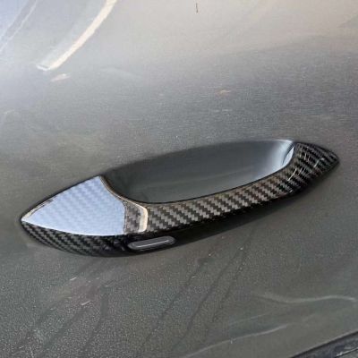 適用于保時捷Panamera 971碳纖維門拉手 帕拉梅拉干碳外門拉手殼