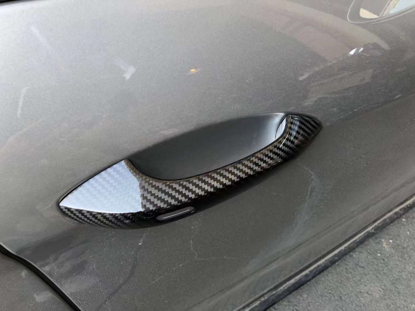 17-22帕拉梅拉971碳纖維門拉手 (4)