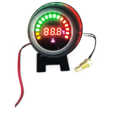 跨境汽車改裝通用貨車12V24伏水溫表挖掘機(jī)液晶數(shù)顯水溫表圓炮