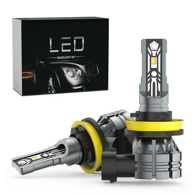 跨境新款汽車用H8 H11 H9 led燈泡3055 1600lm青檸檬黃金光前霧燈