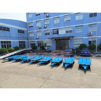 3噸全掛式牽引平板拖車可拆護欄