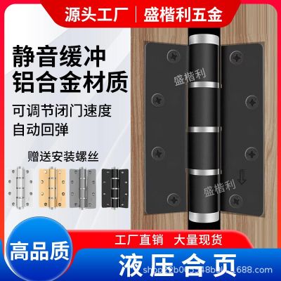 盛楷利五金液壓緩沖阻尼隱形門合頁鋁合金自動閉門關門器暗門合頁
